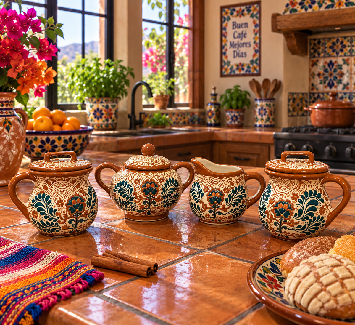 Mi Tierra Coffee and Creamer set