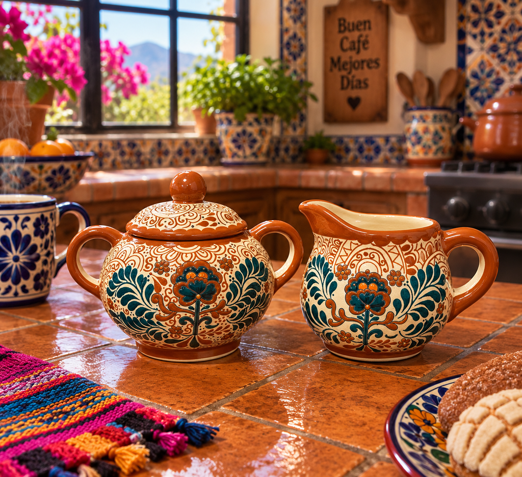 Mi Tierra Coffee and Creamer set