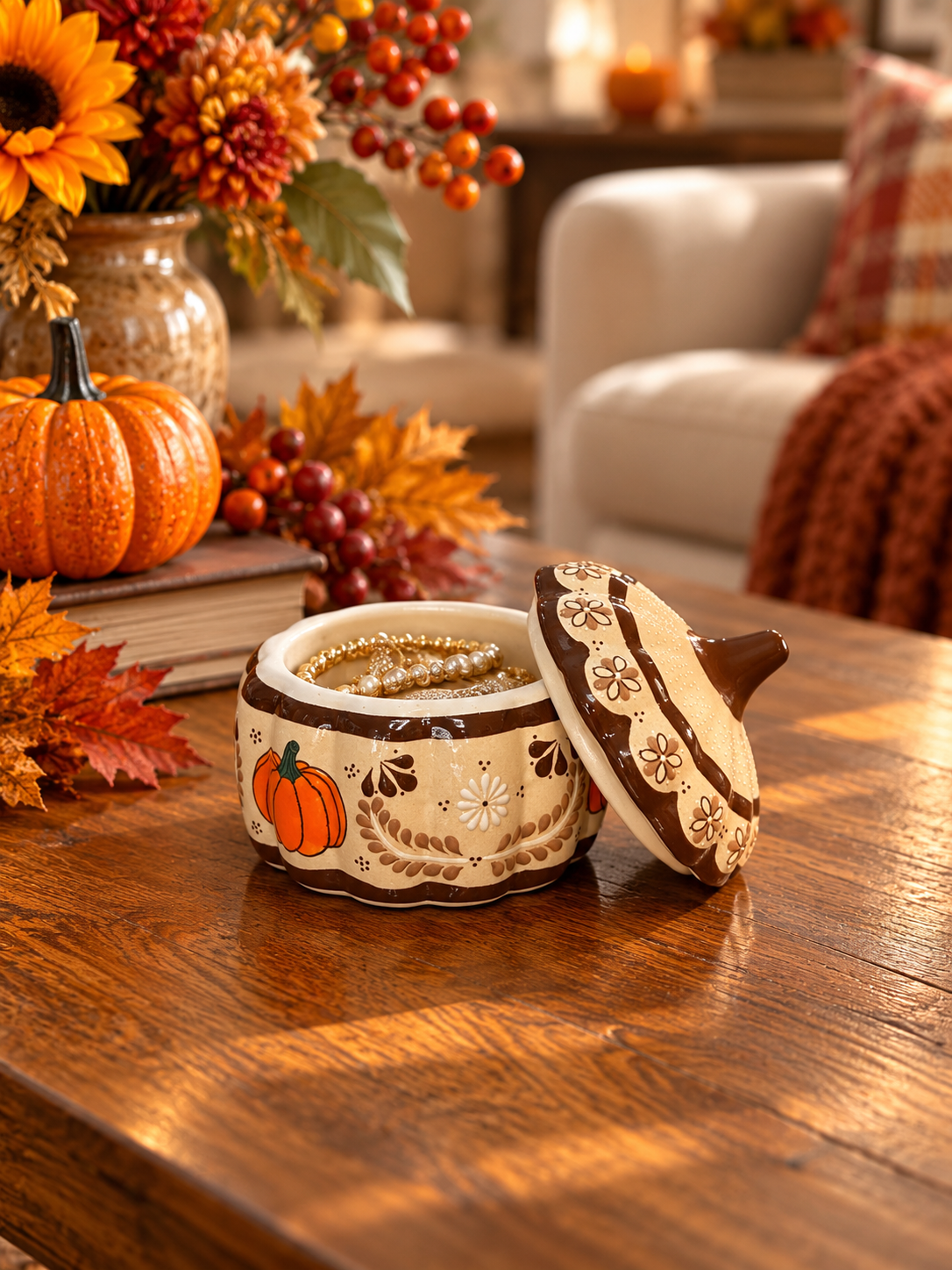 Otoño De Amor Mini Pumpkin Jar