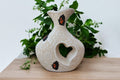 Ofrenda White Mariposa Centro De Amor Heart Vase