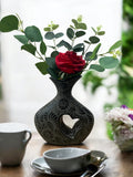 Black Florero Corazon
