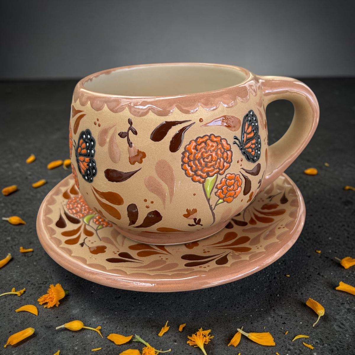 Brown taza de Cafe Monarca y Campesuchil